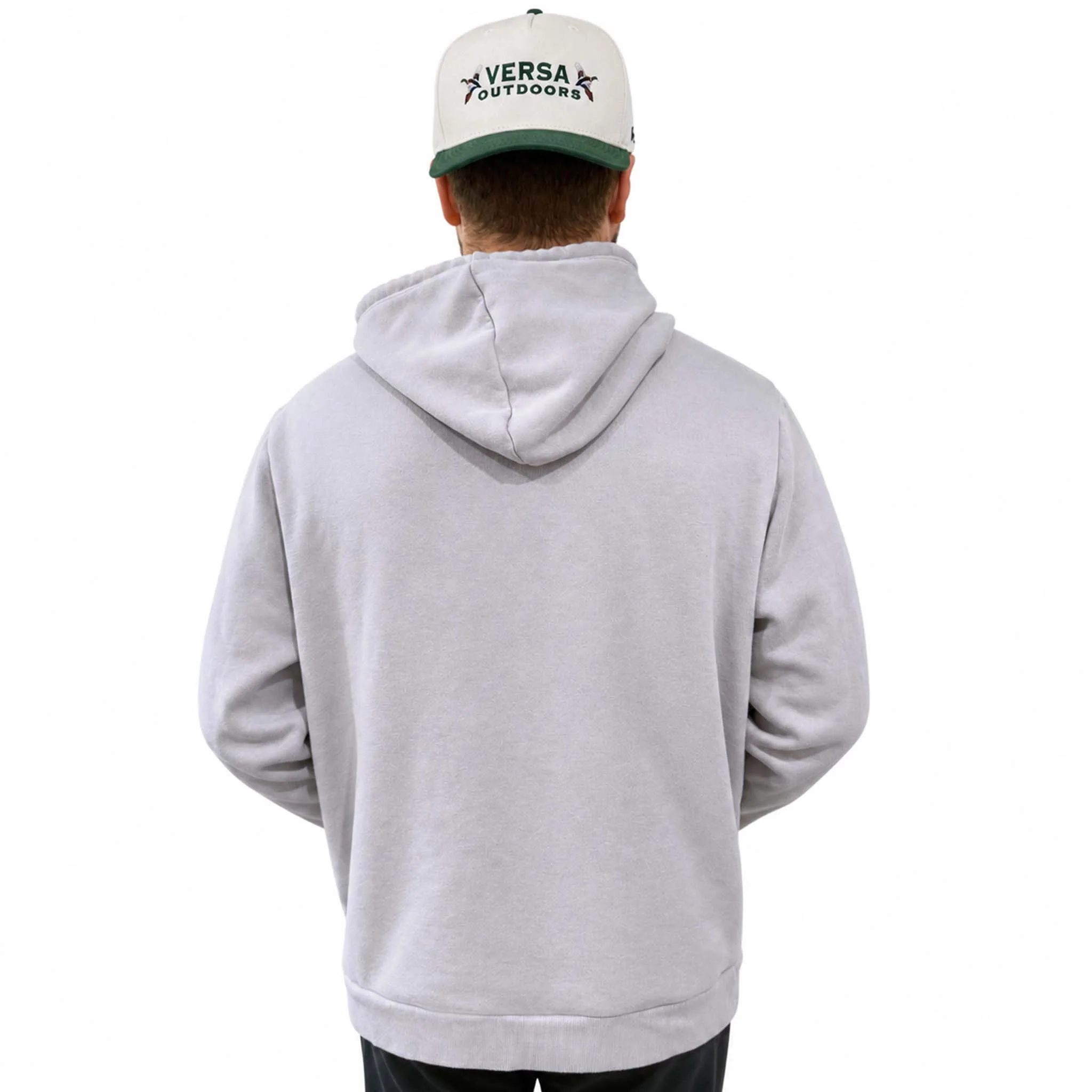 Mallard Embroidered Hoodie in Grey - Image 3
