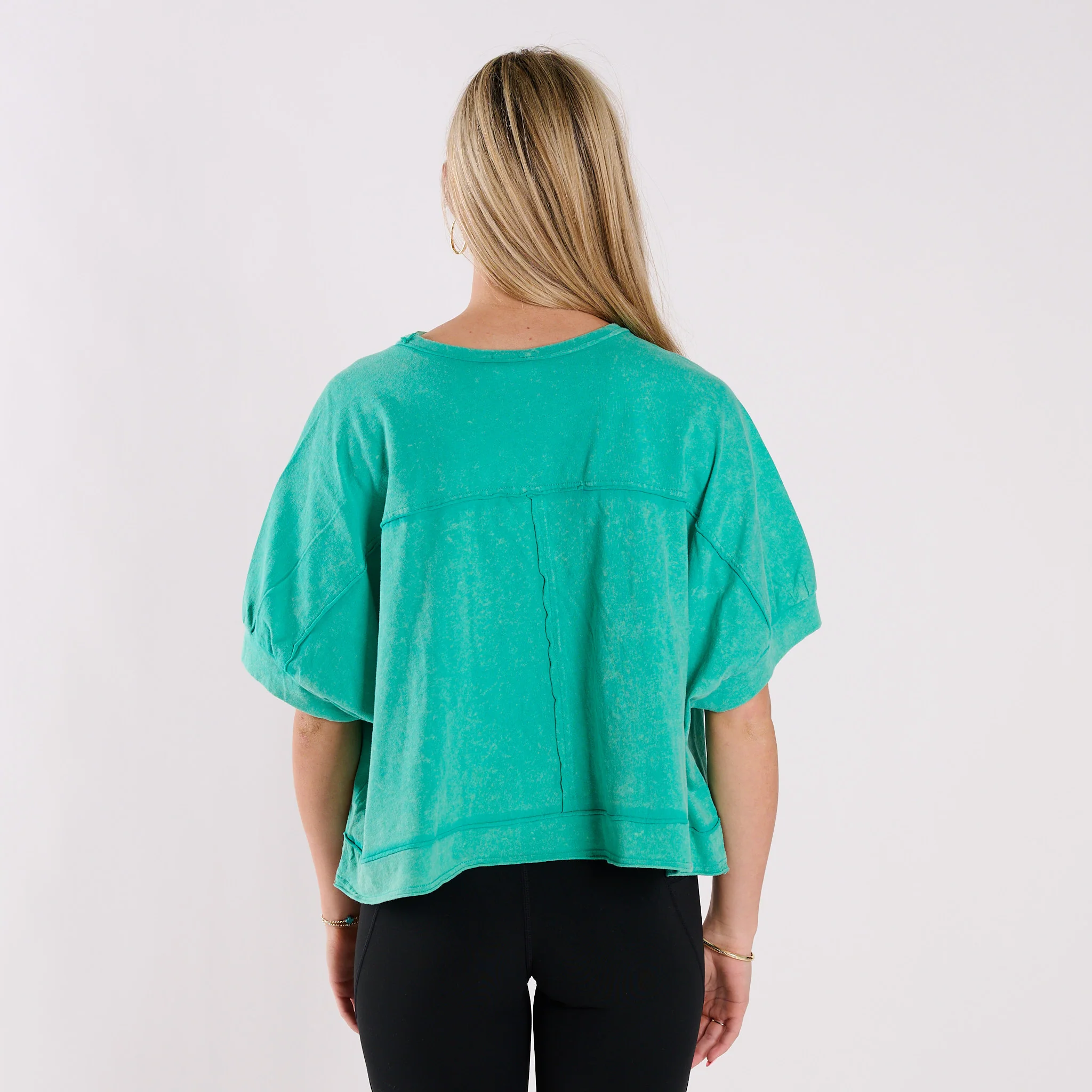 Oversized Boxy Pocket Cropped Shirt - Image 14