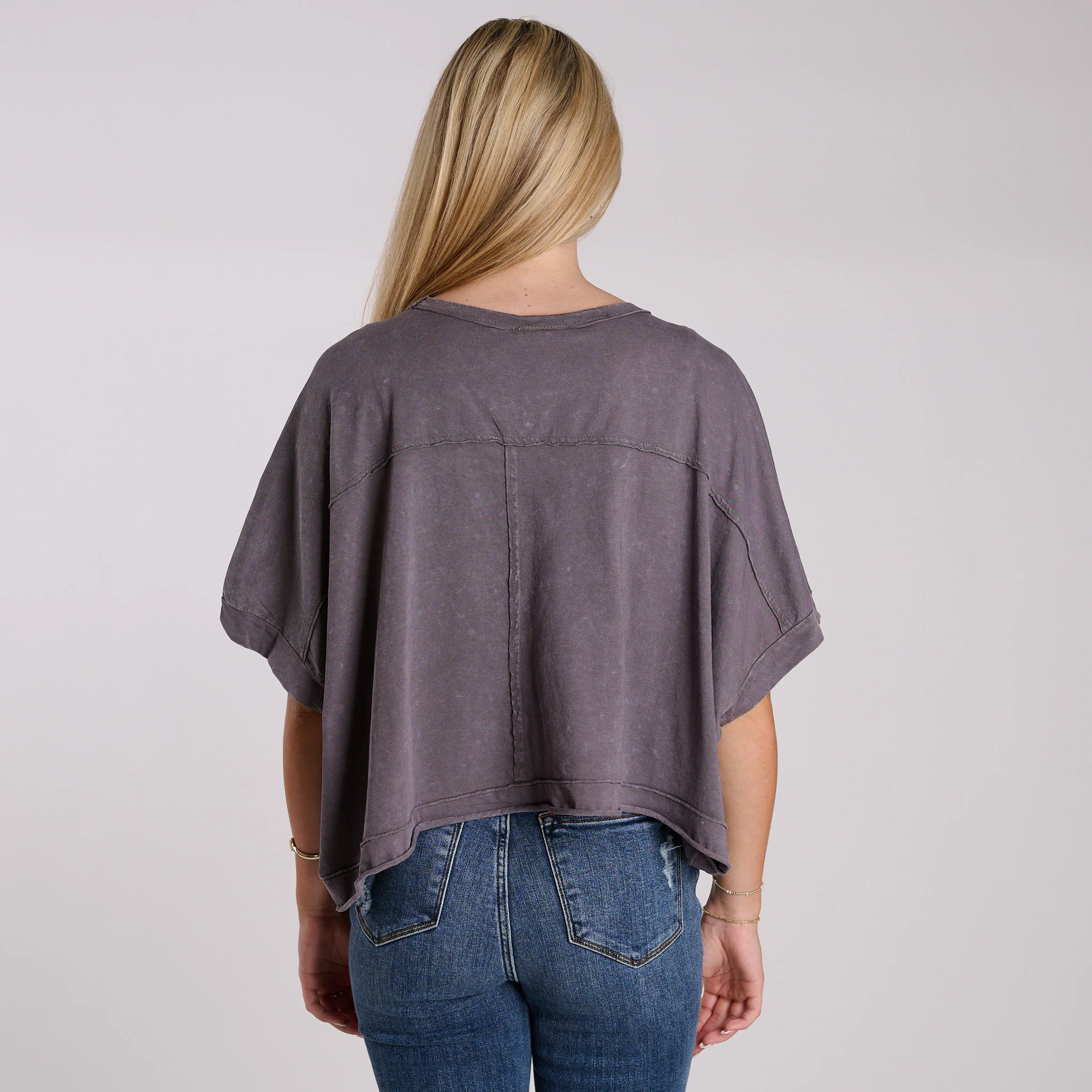 Oversized Boxy Pocket Cropped Shirt - Image 24