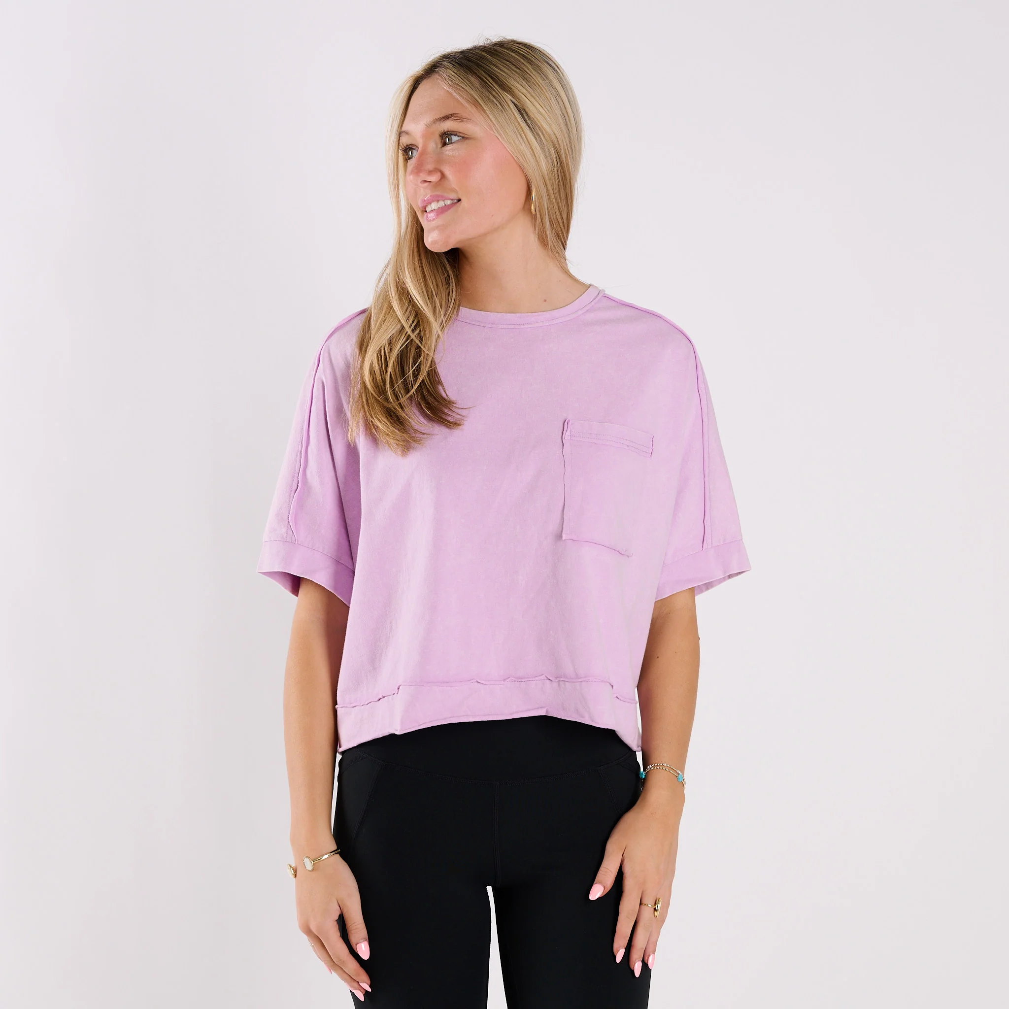 Oversized Boxy Pocket Cropped Shirt - Image 5
