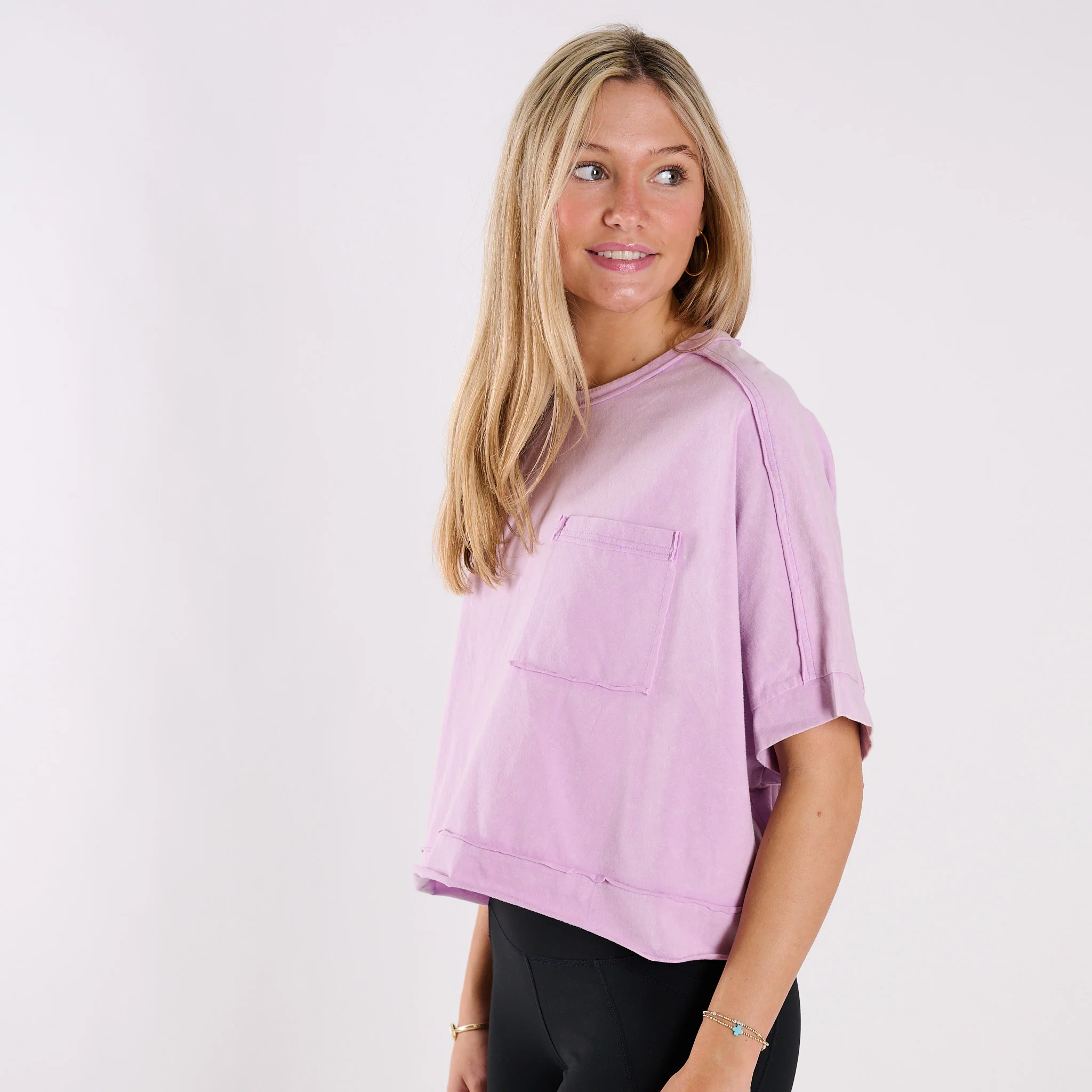 Oversized Boxy Pocket Cropped Shirt - Image 6