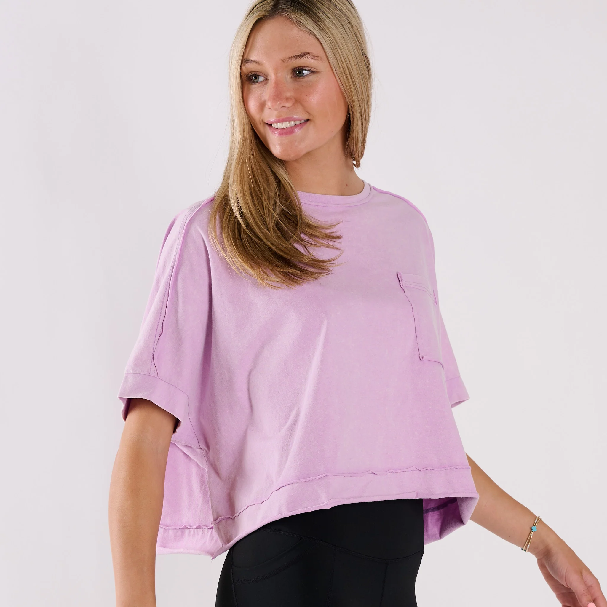 Oversized Boxy Pocket Cropped Shirt - Image 7