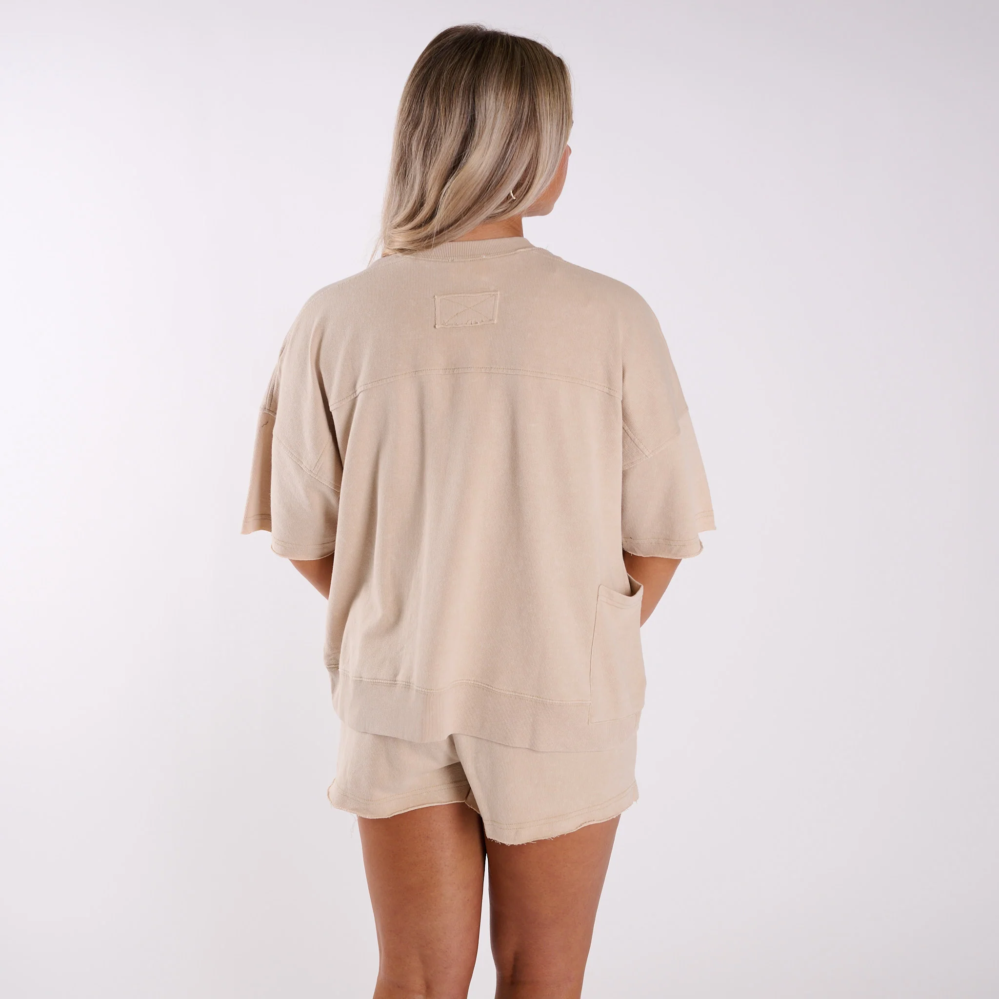 Short Sleeve Oversized Lounge Short Set - Image 4