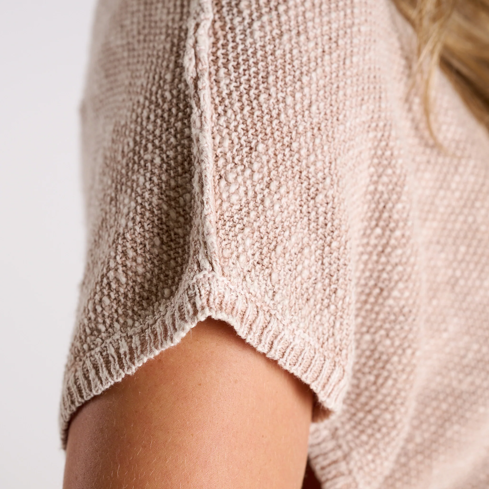 Short Sleeve Space Dye Sweater - Image 8