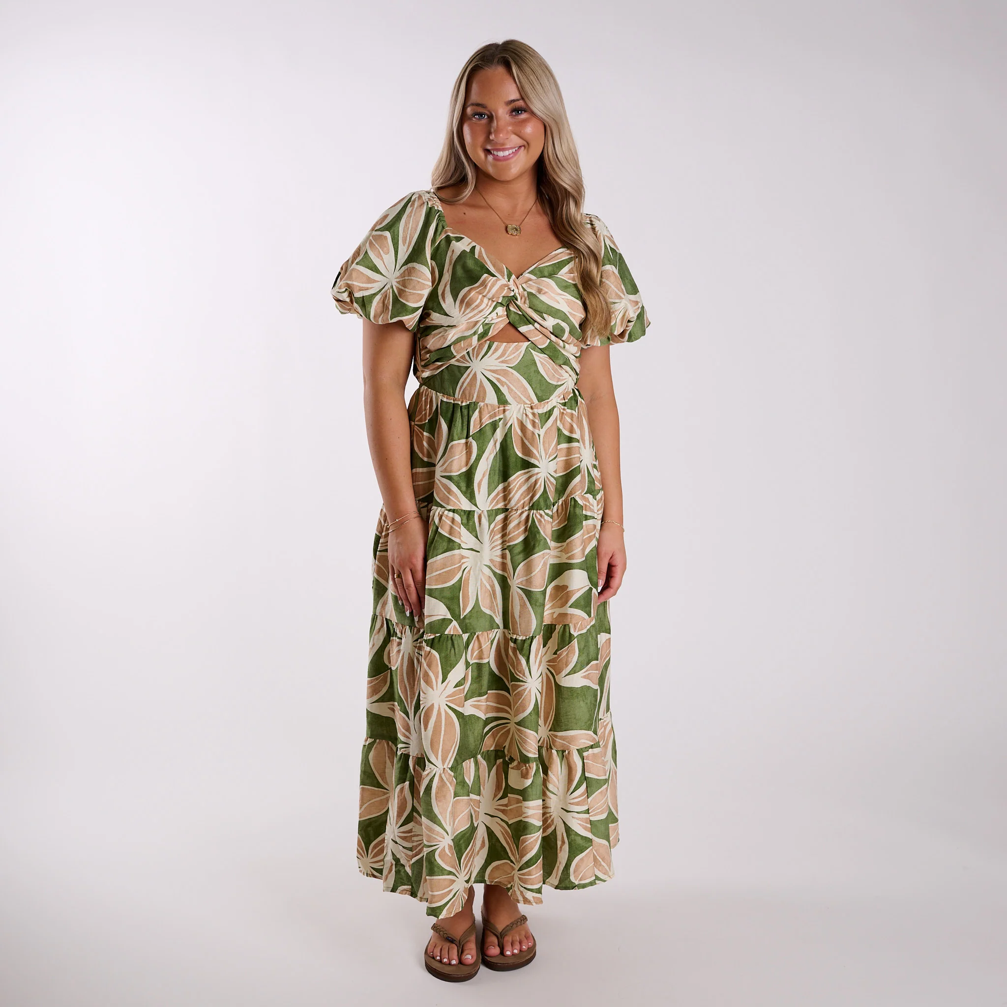Twist Front Floral Maxi Dress - Image 6