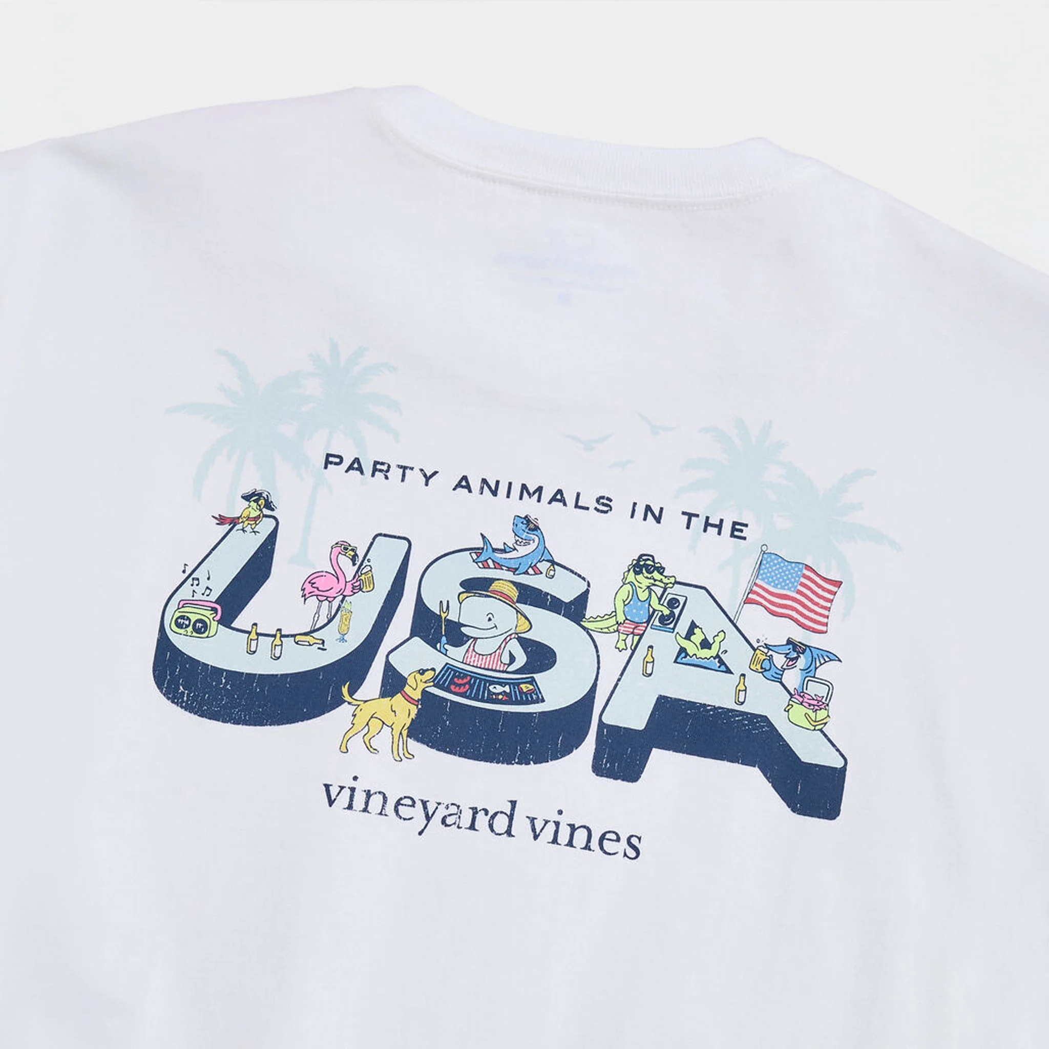 Party Animals in the USA Short Sleeve T-Shirt - Image 2