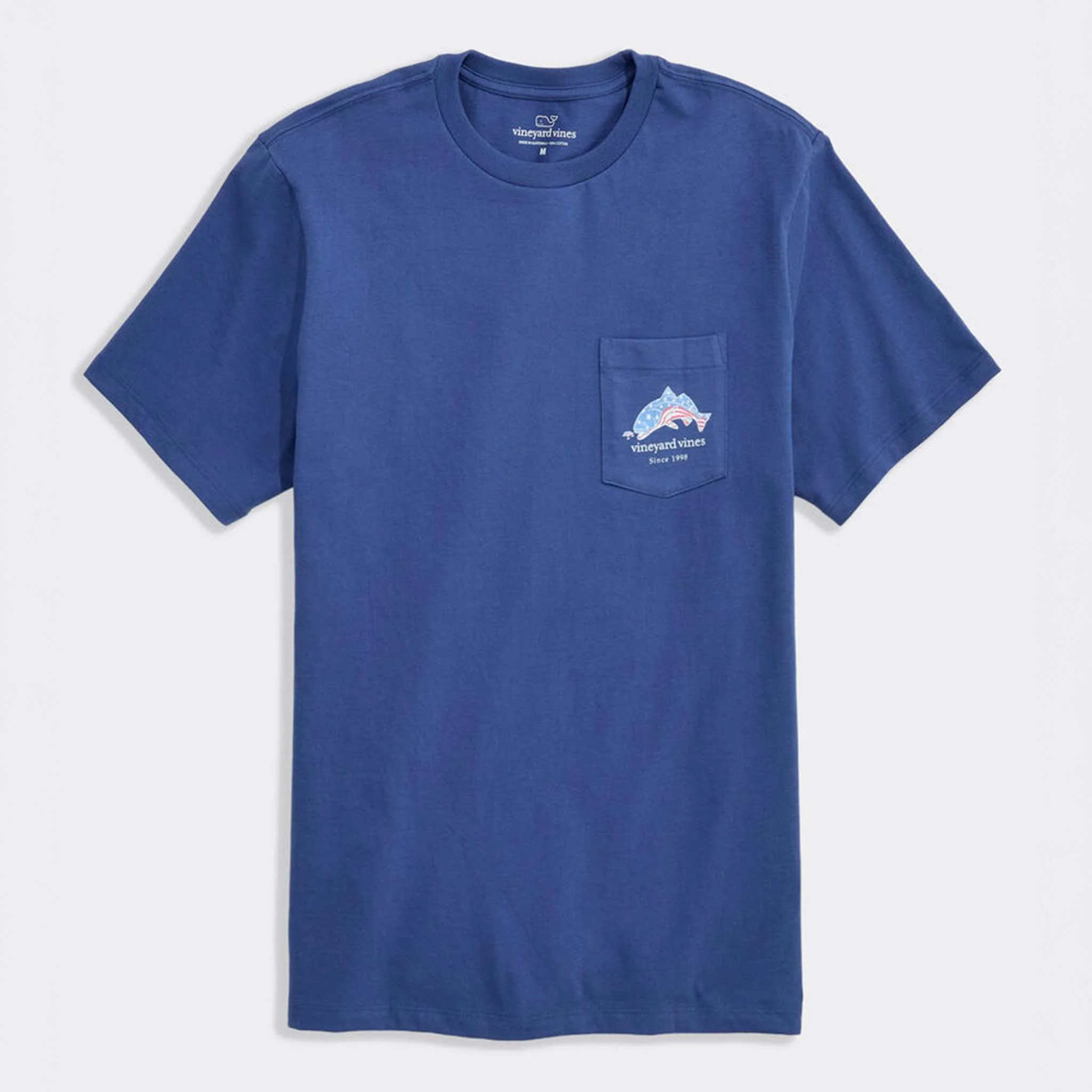 USA Flag Red Fish Short Sleeve T-Shirt - Image 3