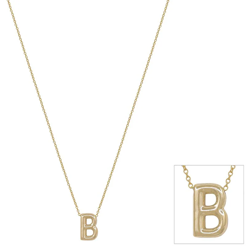 Bubble Initial Letter Necklace - Image 2