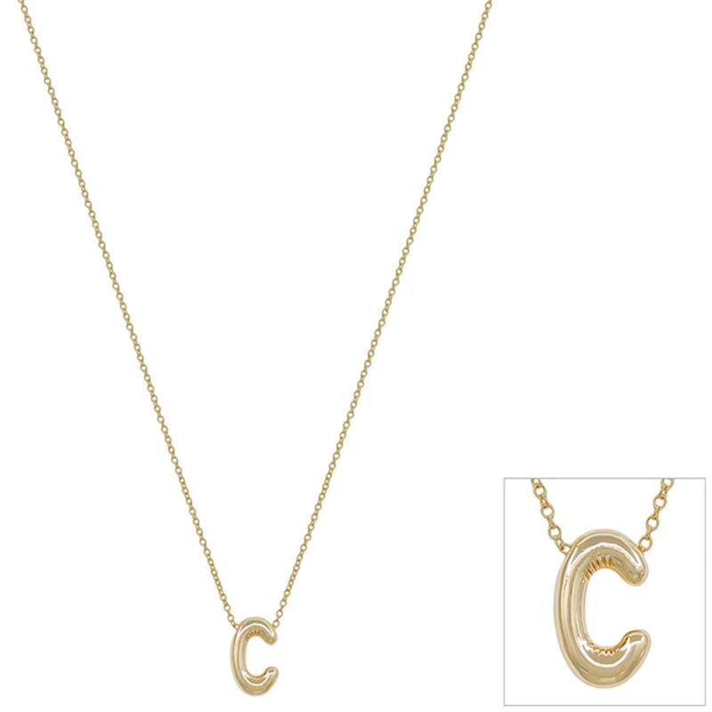 Bubble Initial Letter Necklace - Image 3