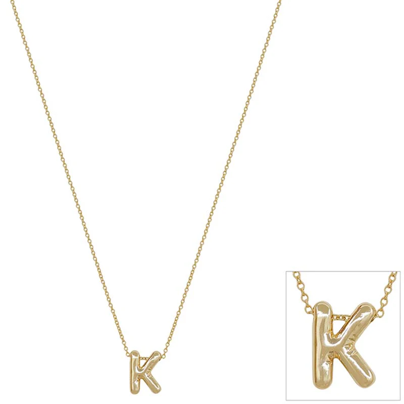 Bubble Initial Letter Necklace - Image 7