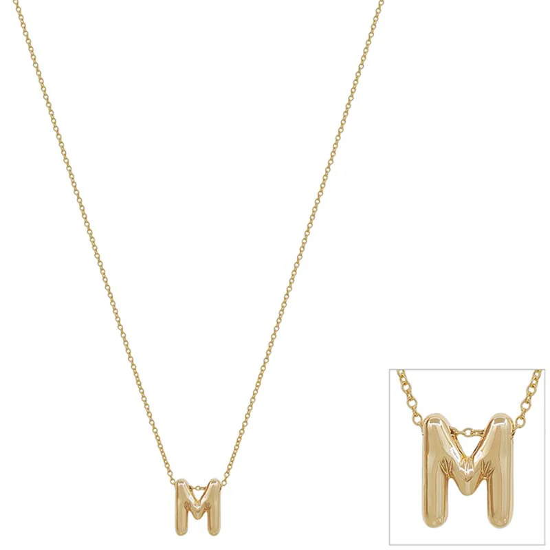 Bubble Initial Letter Necklace - Image 9