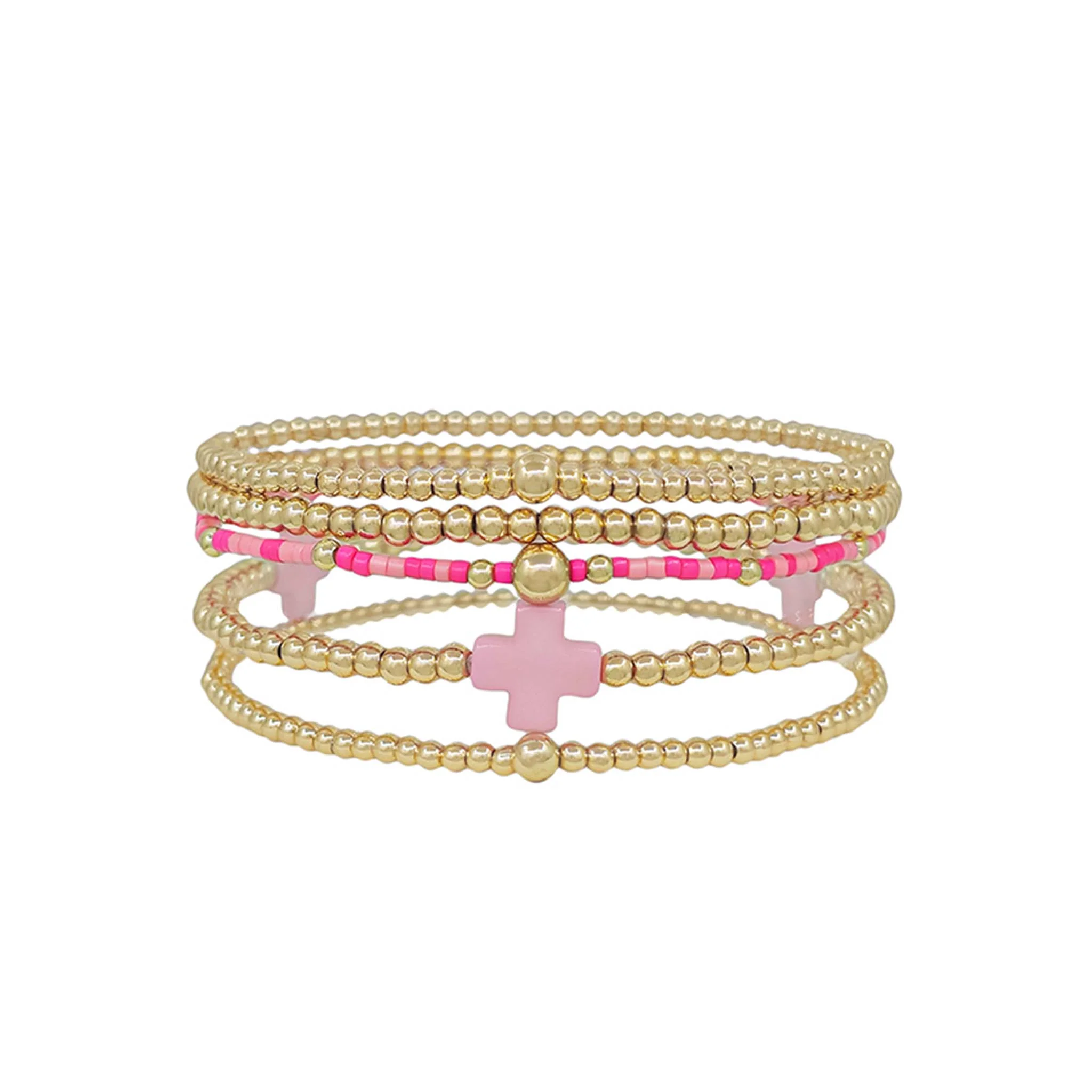 Palmetto Moon Custom Bracelet Stack in Pink