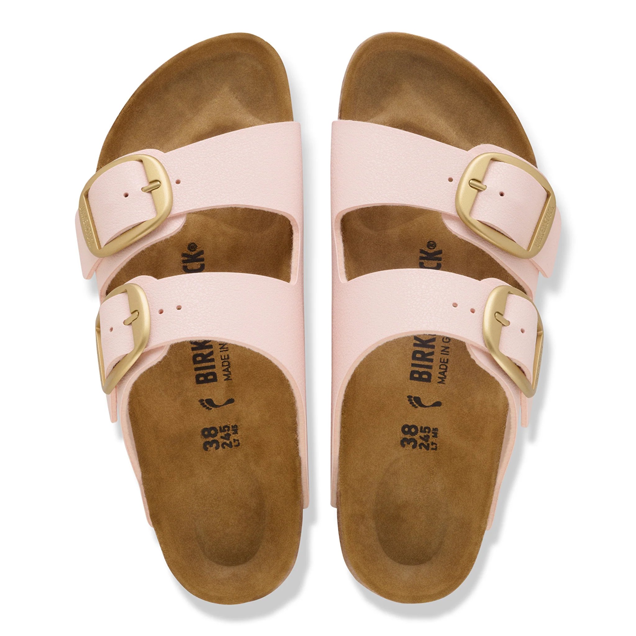 Women's Arizona Birko-Flor Big Buckle Sandals in Light Rose - Image 3