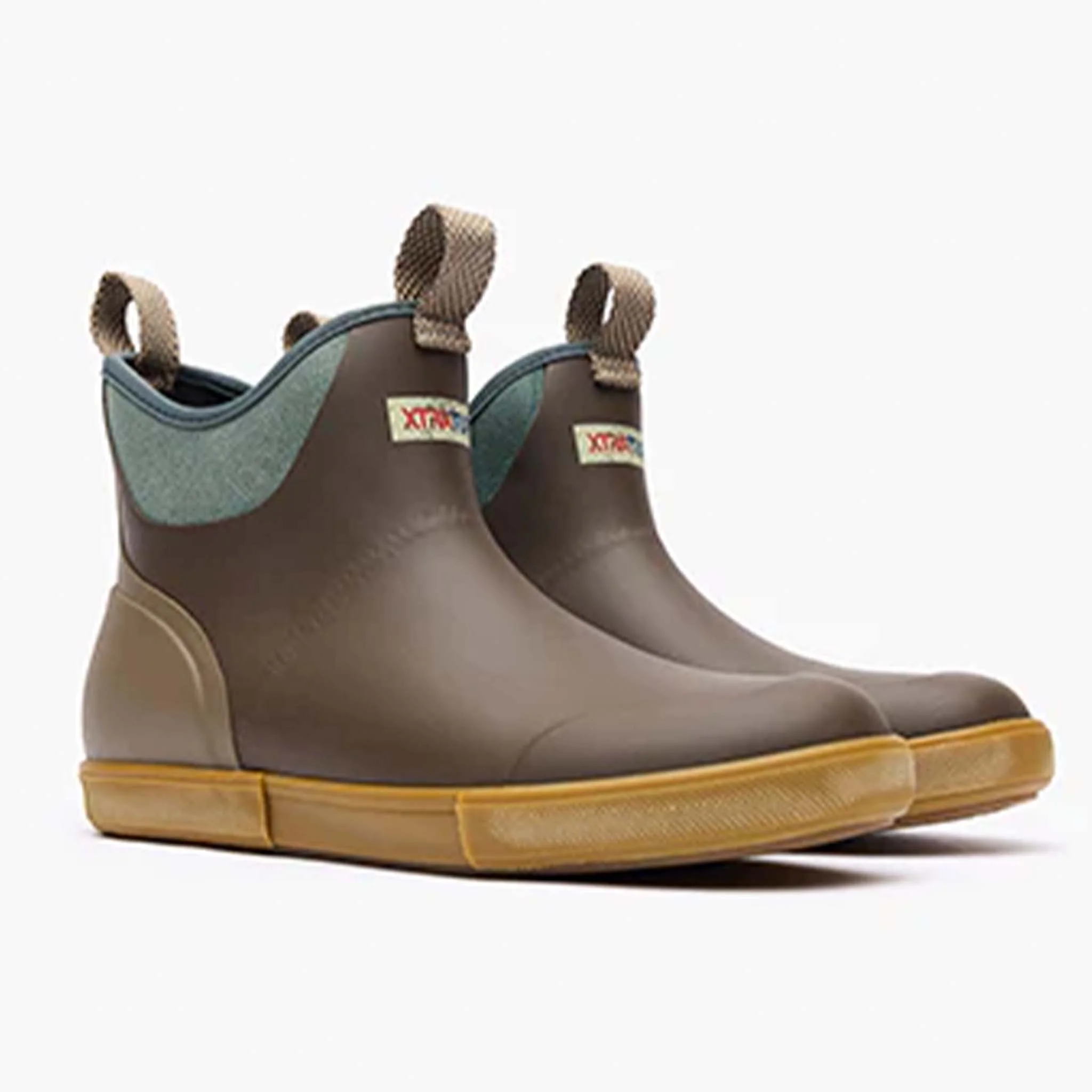 Men's Vintage Ankle Deck Boot in Brown - Image 2