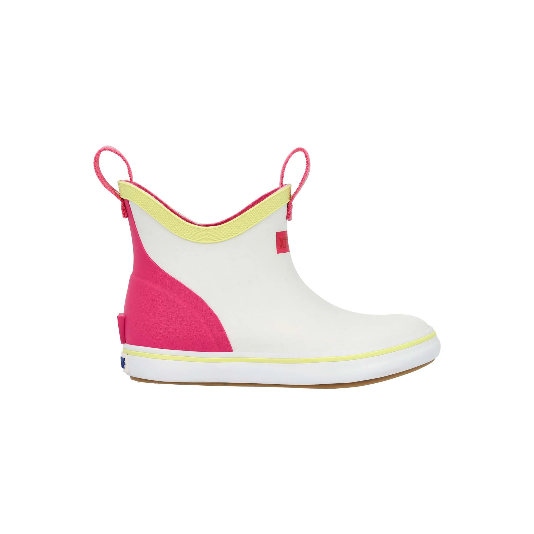 Toddler Pink Ankle Deck Boot in White - Image 2