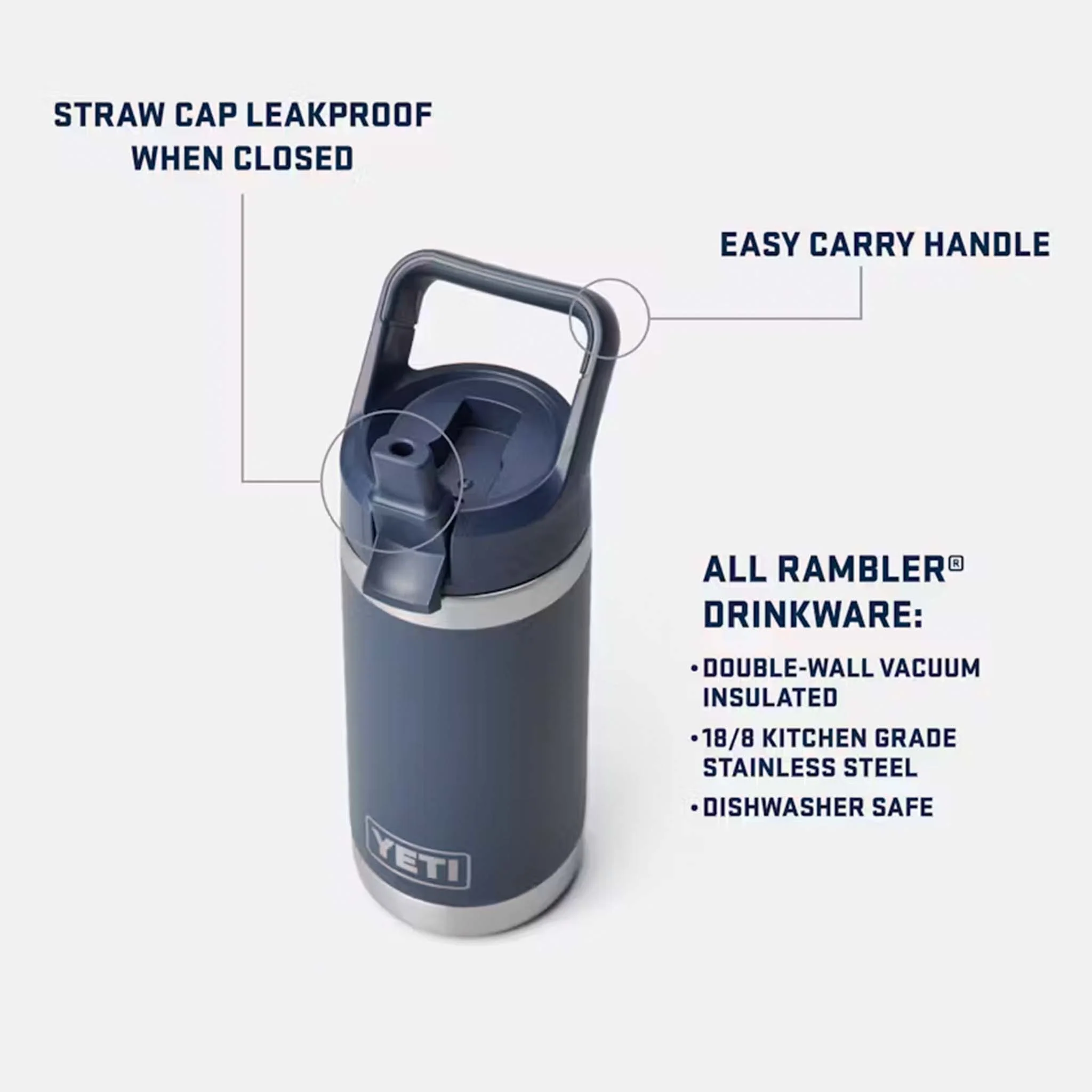 Blue Camo Rambler Jr. 12oz Kids Bottle - Image 4