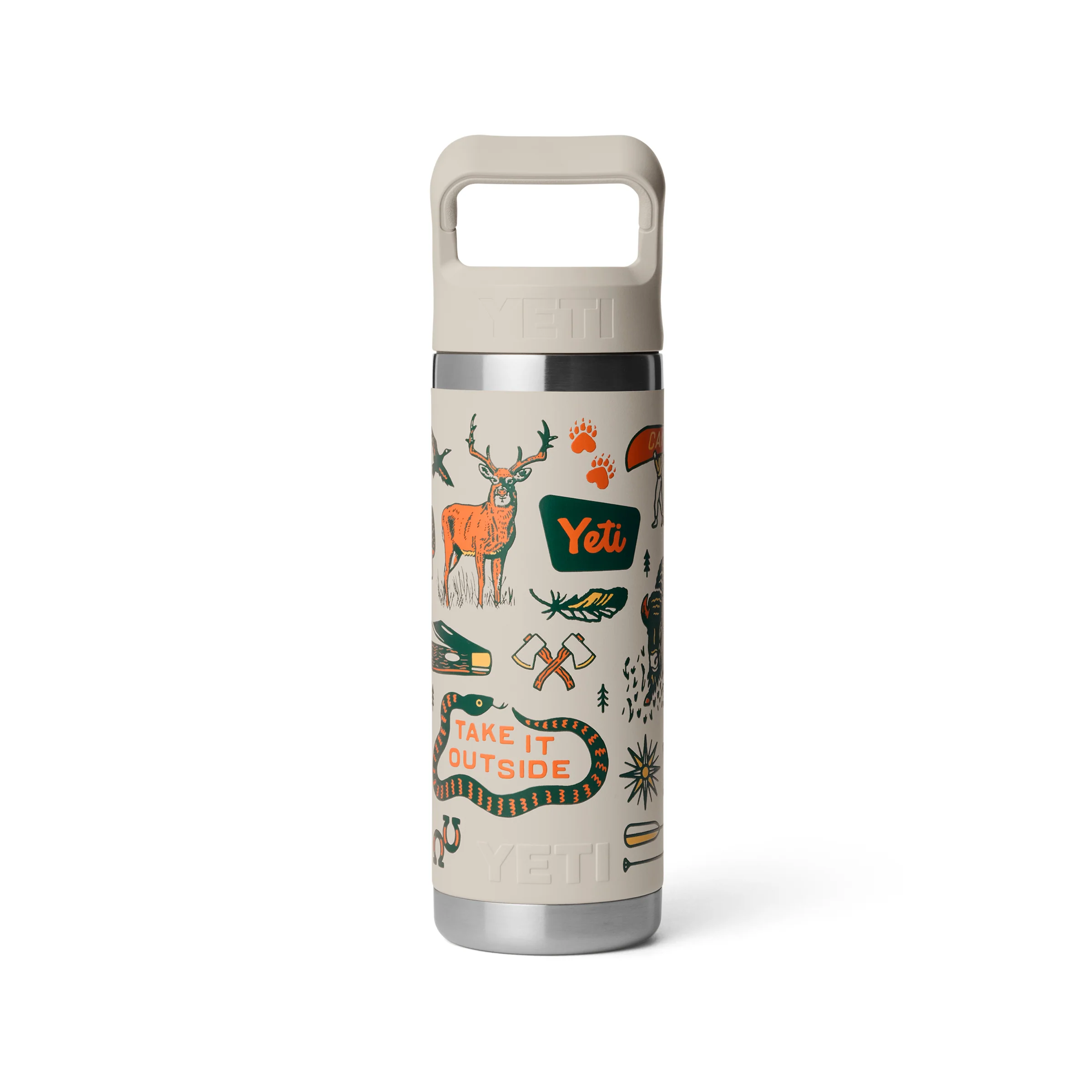 Cape Summer Camp Rambler 18oz Straw Bottle - Image 2