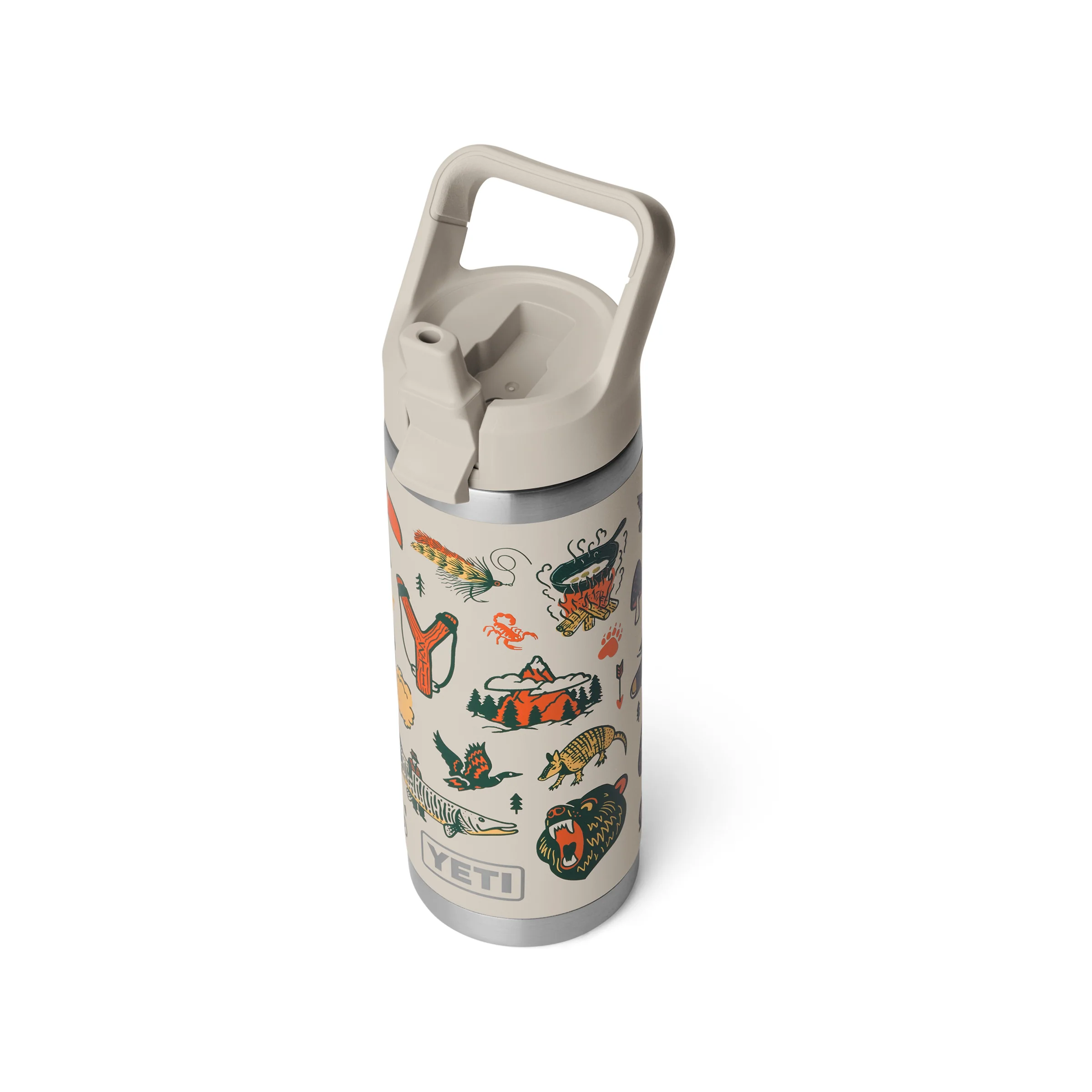 Cape Summer Camp Rambler 18oz Straw Bottle - Image 3