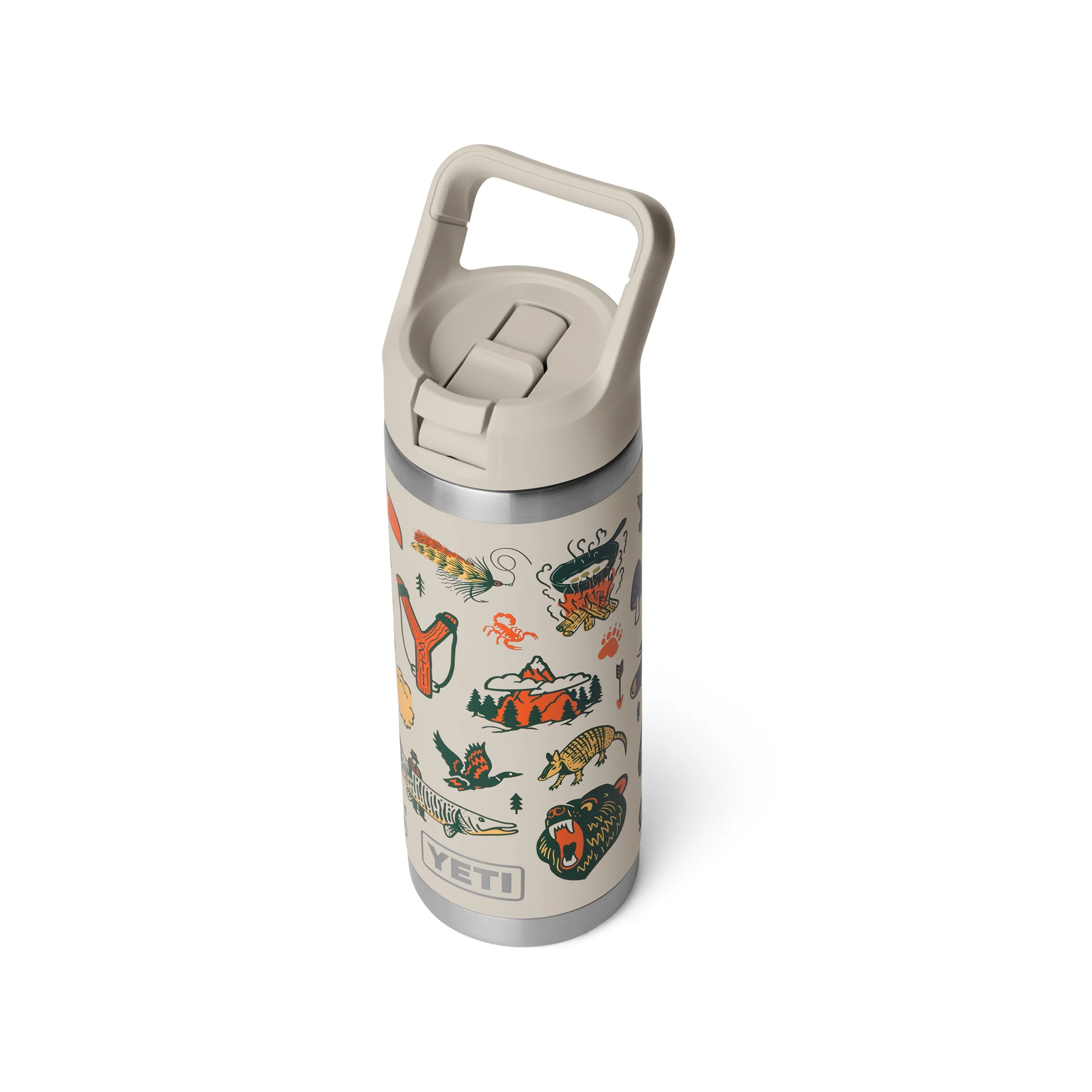 Cape Summer Camp Rambler 18oz Straw Bottle - Image 4