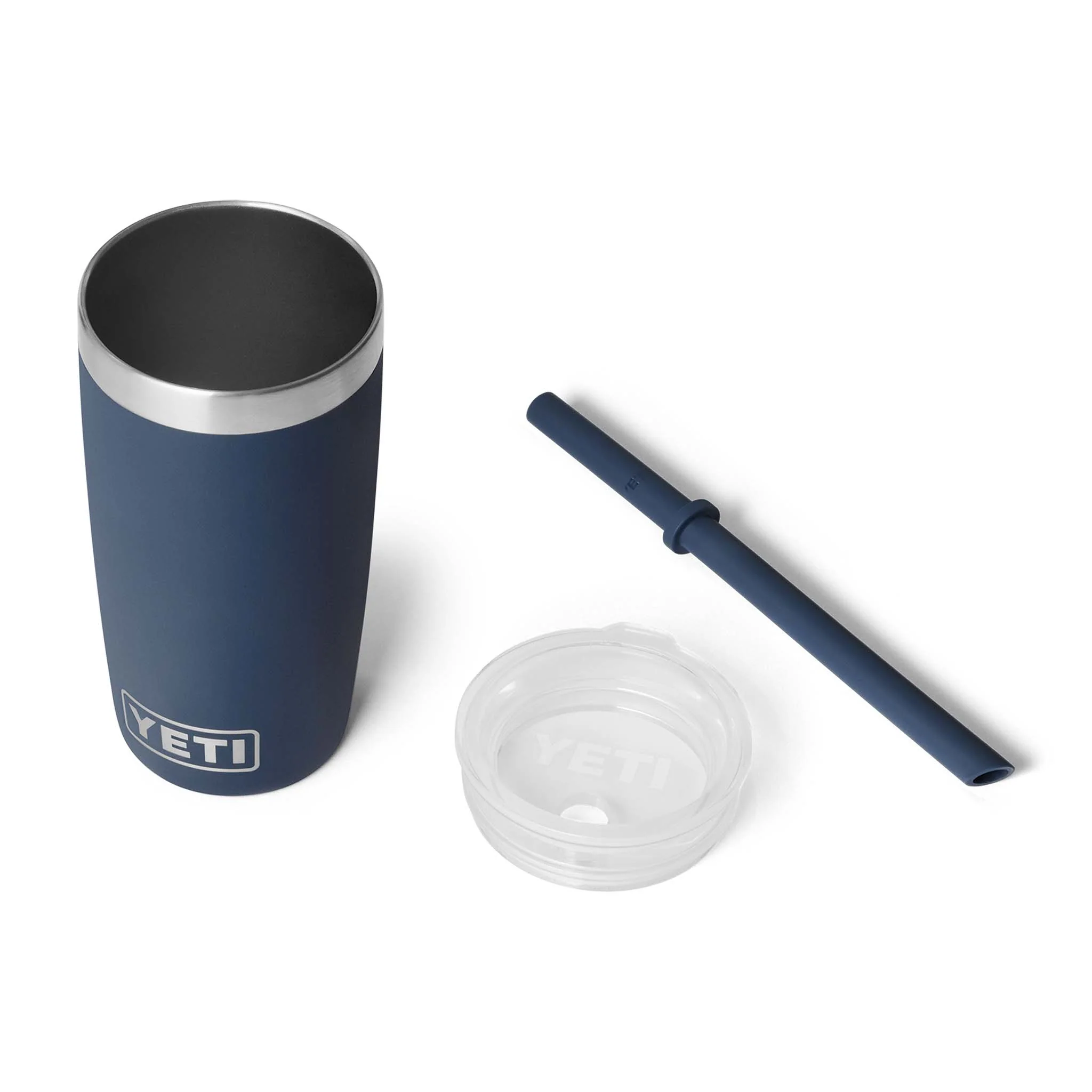 Navy Rambler 10oz Tumbler with Silicone Straw - Image 4