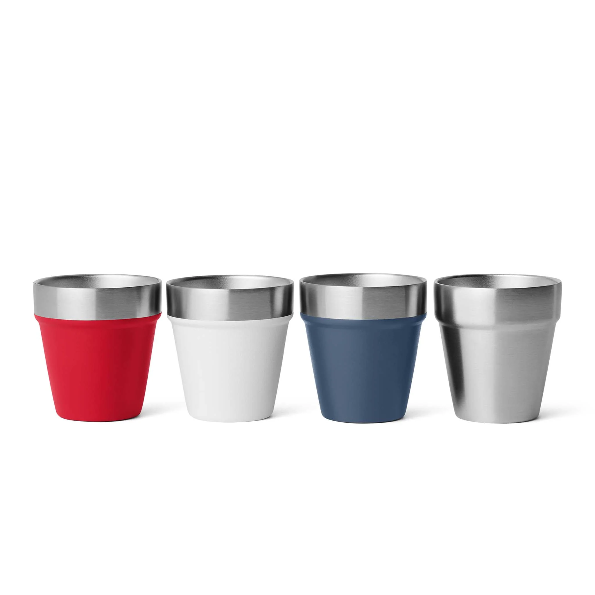 Red, White, and Navy 4 Piece Shot Glass Set with Case - Image 2