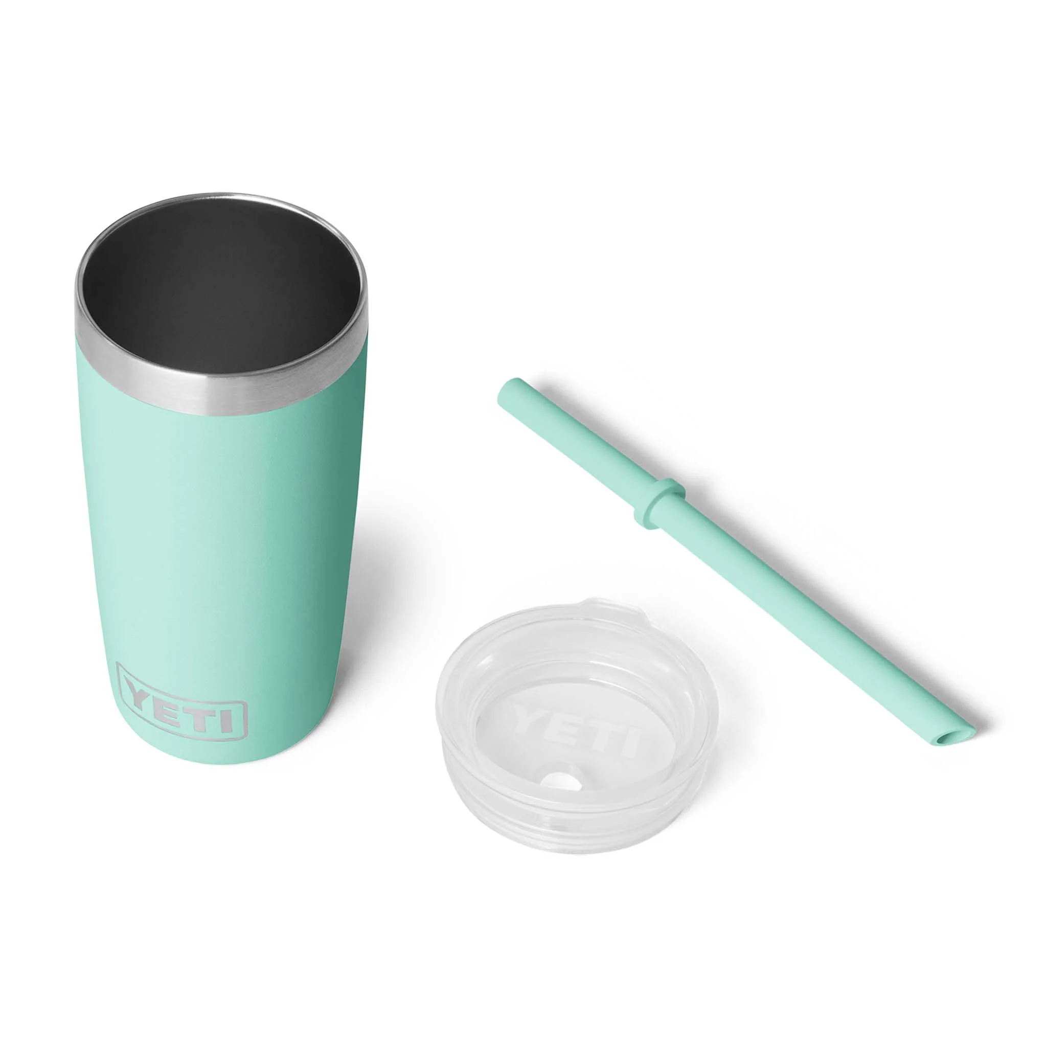 Seafoam Rambler 10oz Tumbler with Silicone Straw - Image 3