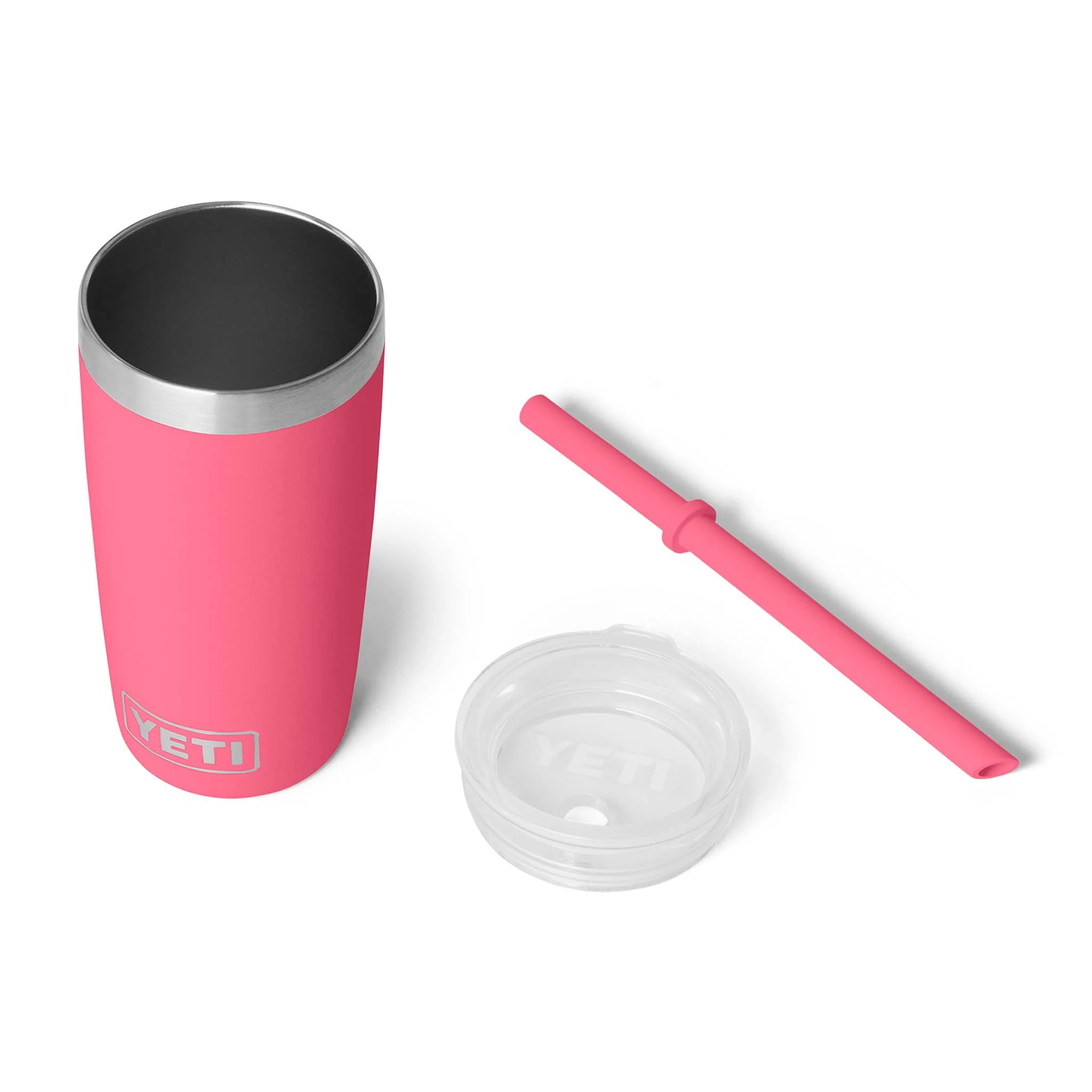 Tropical Pink Rambler 10oz Tumbler with Silicone Straw - Image 4