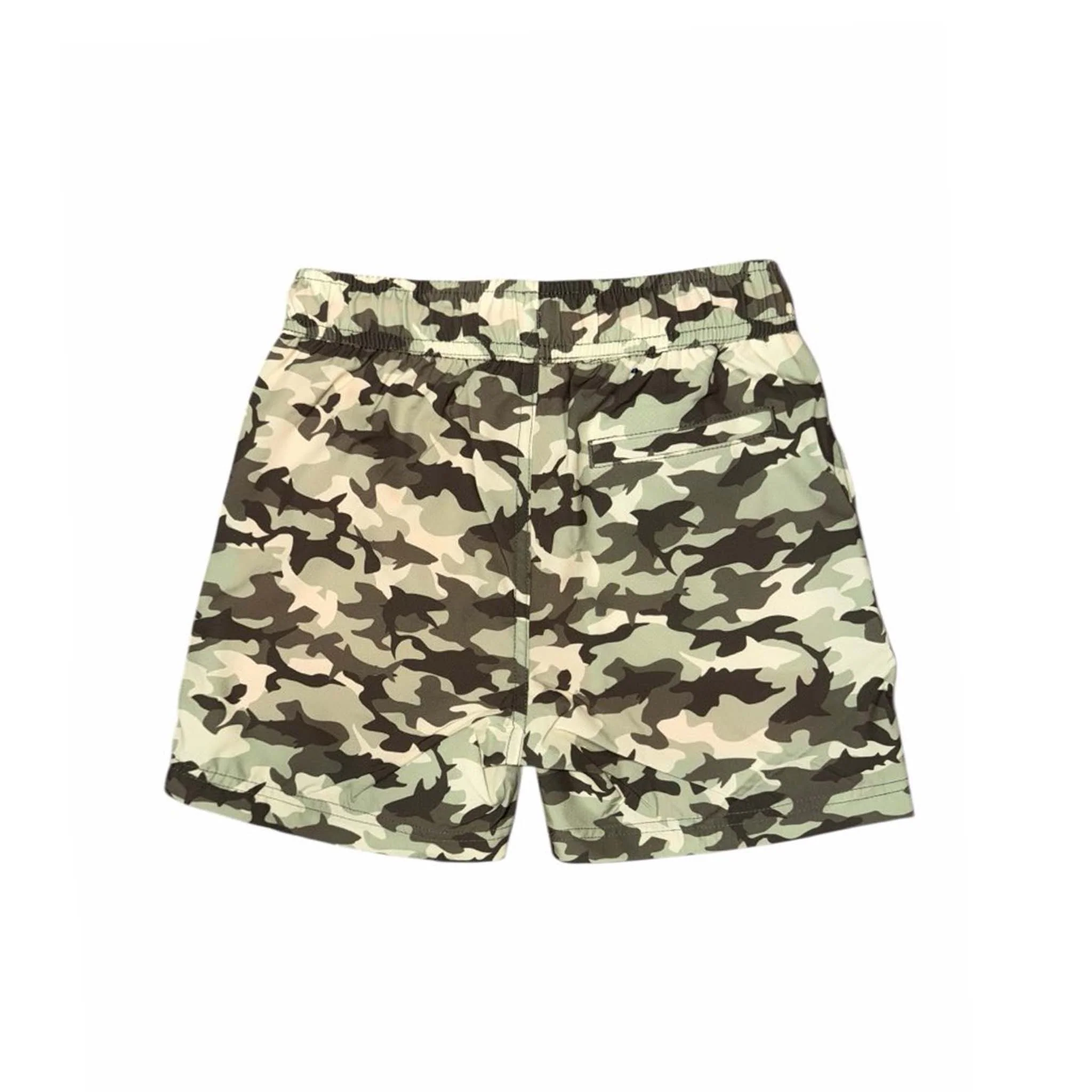 Youth Camo Shark Swim Trunks - Image 3