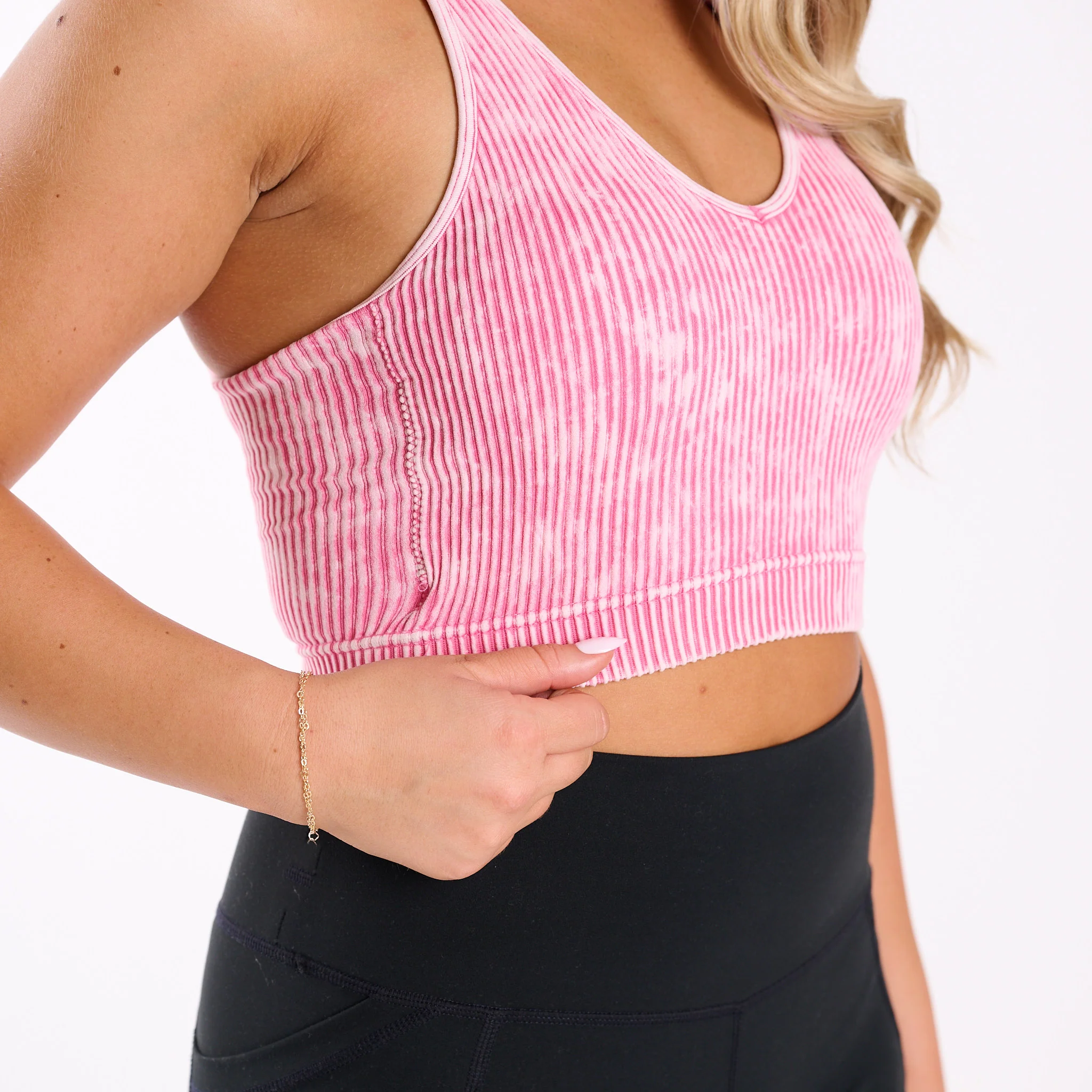 Washed Ribbed Padded Brami - Image 12