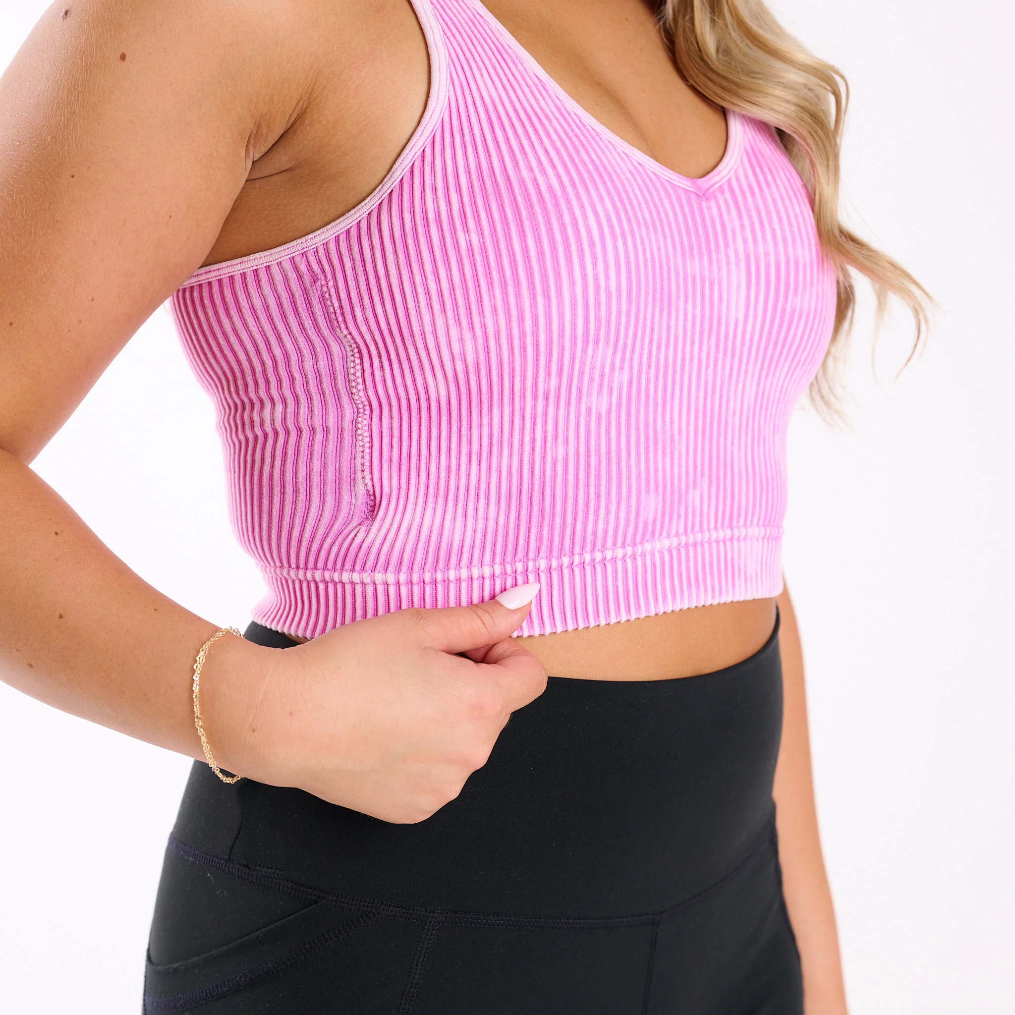 Washed Ribbed Padded Brami - Image 15