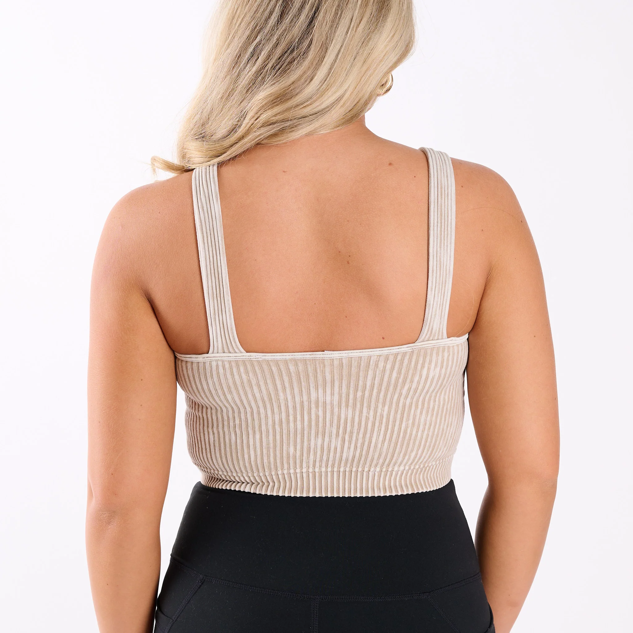 Washed Ribbed Padded Brami - Image 7