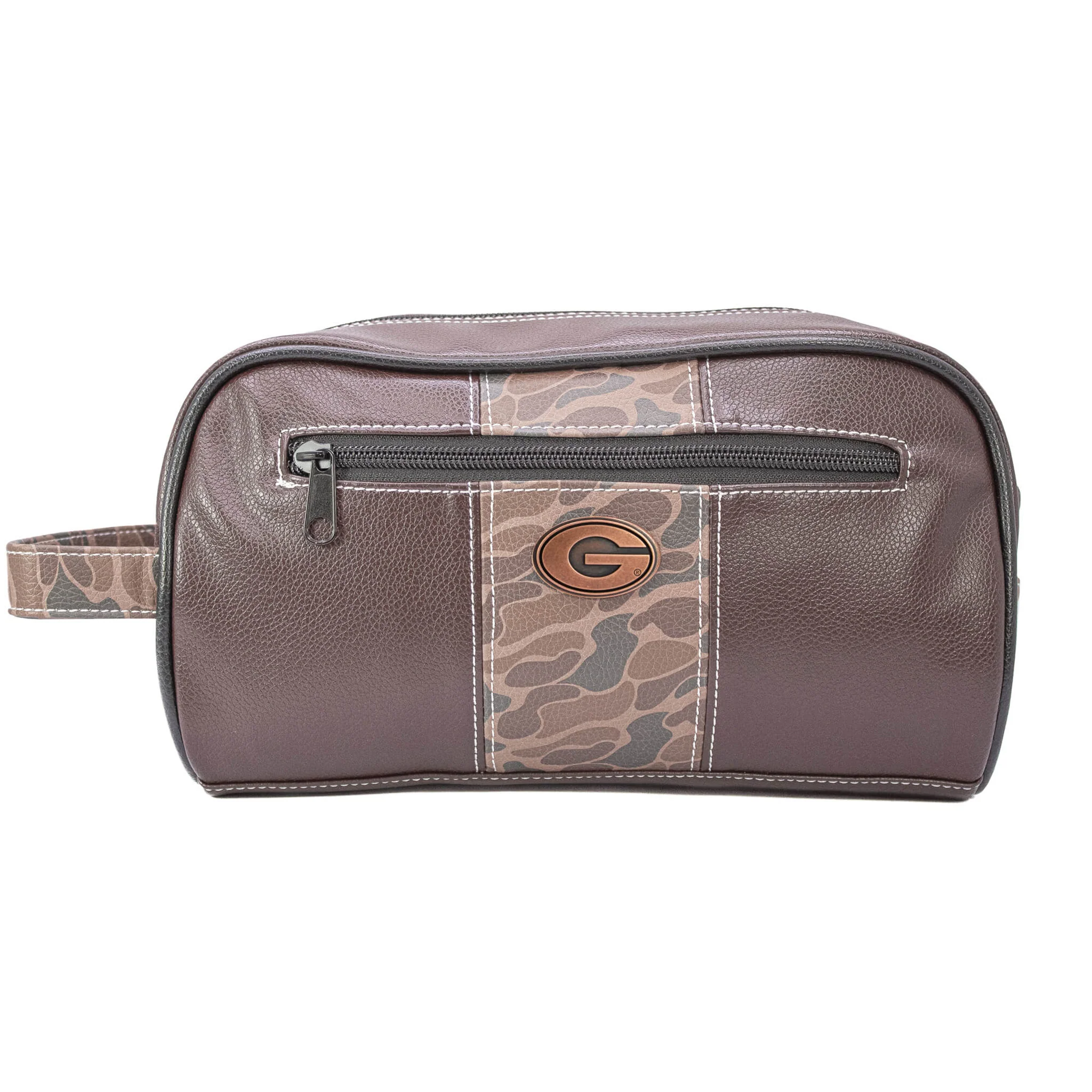 UGA Leather Dopp Kit