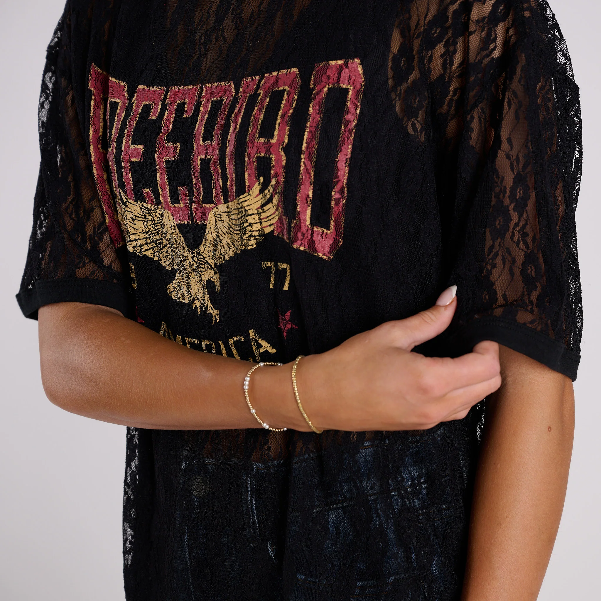 Lace Freebird Short Sleeve T-Shirt - Image 2