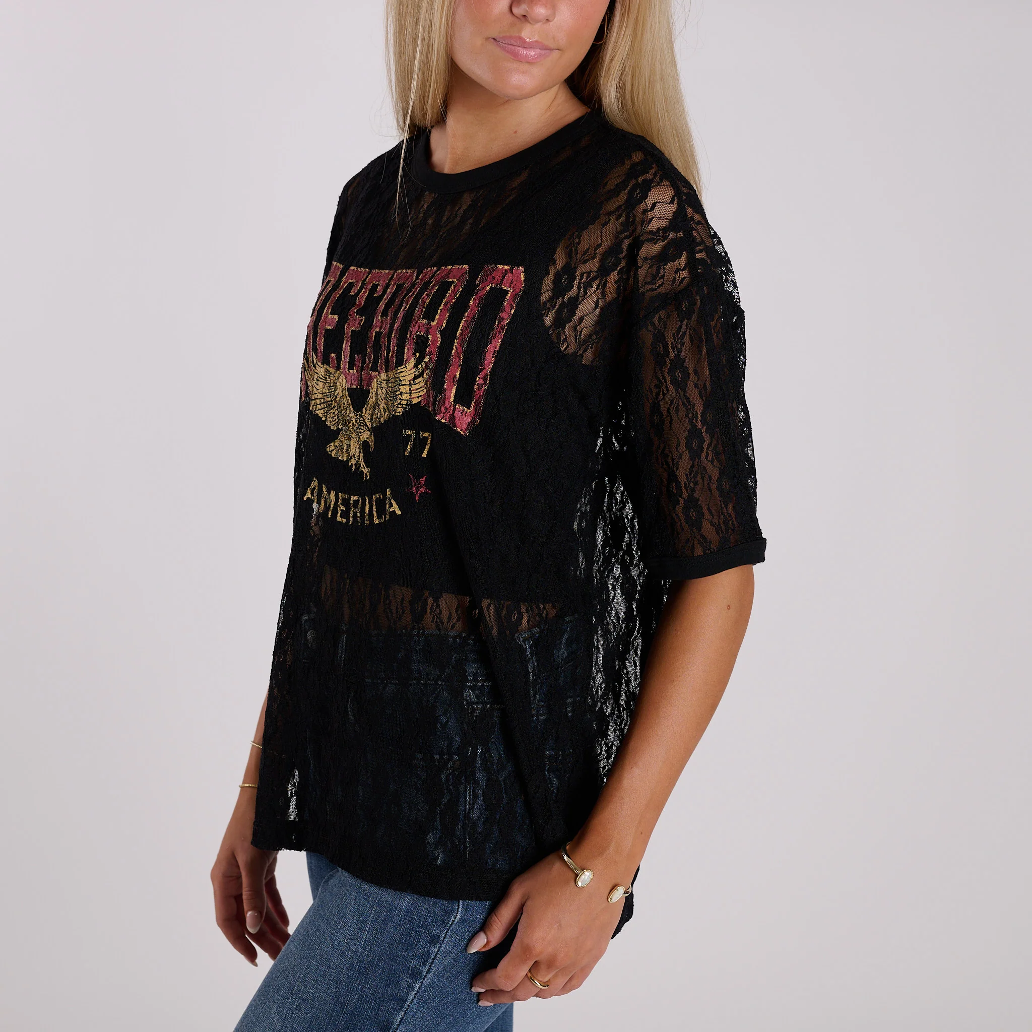 Lace Freebird Short Sleeve T-Shirt - Image 4